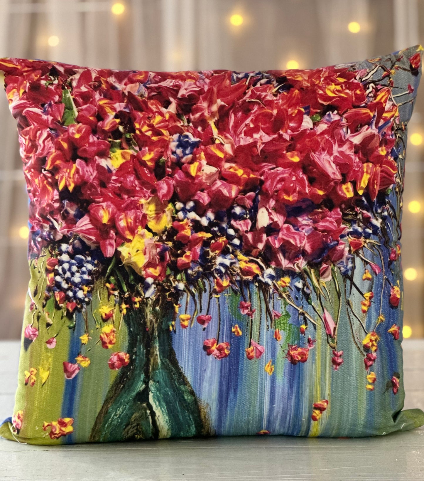 "Burst Of Joy"  Aleks Logasov Original Art 30A - Pillow 20x20